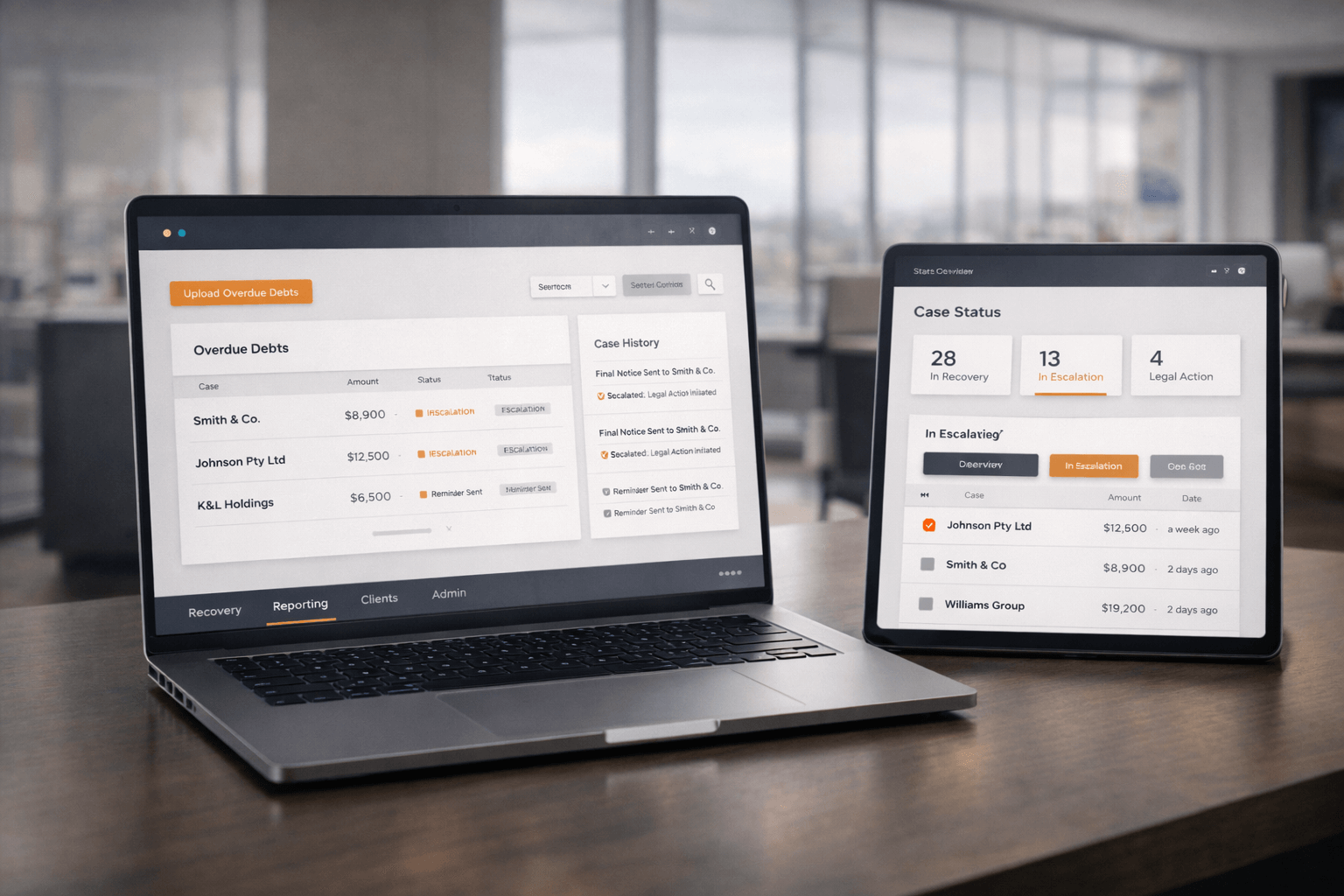 ABS Manage portal interface